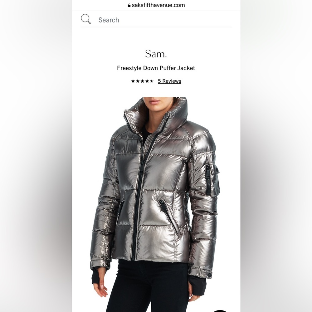 SAM Freestyle down puffer jacket NEW